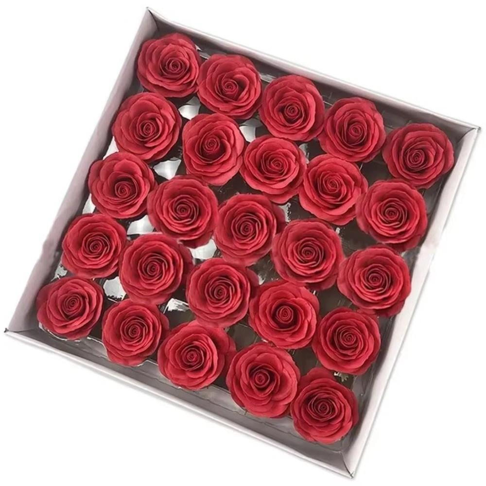 25Pcs Five Layer Rose Foam Rose Realistic Floral Foam Rose Heads  Wedding Decorations
