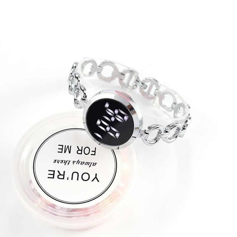 Retro LED Touchscreen Fashion Women's Steel Band Wristwatch
