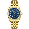 LIGE Men's Elegant Quartz Watch with Large Diamond-Inlaid Dial