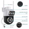 iCSee Dual-Lens Wireless WiFi Camera: HD Full-Color Night Vision & Mobile Remote Outdoor Surveillance