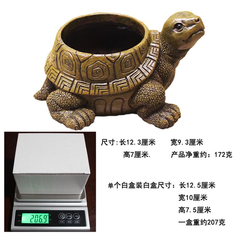 Cute Turtle Succulent Planter Resin Craft Mini Garden Decor Animal Pottery
