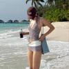 Women's High-End Retro Plaid V-Neck Halter Bikini, Sexy Slim Fit Flattering Swimwear