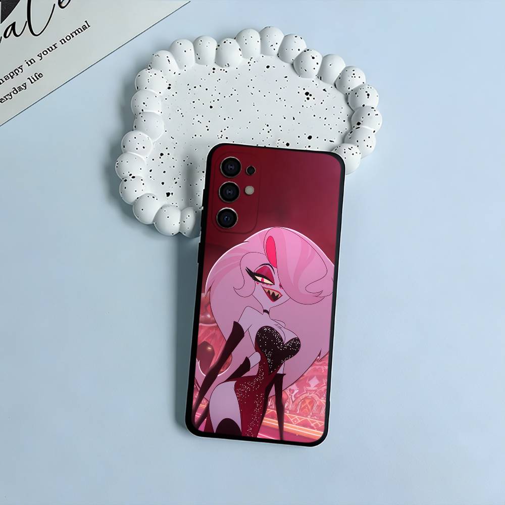 A-Angel Dust H-Hazbin H-Hotel Phone Case For Samsung S25,S24,S21,S22,S23,S30,Ultra,S20,Plus,Fe,Lite,Black Soft Silicone
