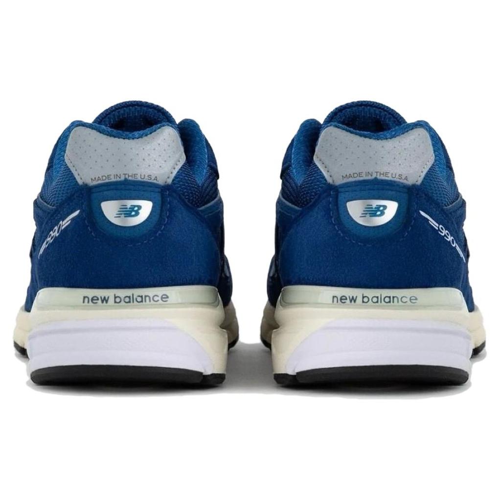 New AIME LEON DORE X New Balance NB 990 V4 Wear Resistant Low Top Casual Running Shoes Men's Blue