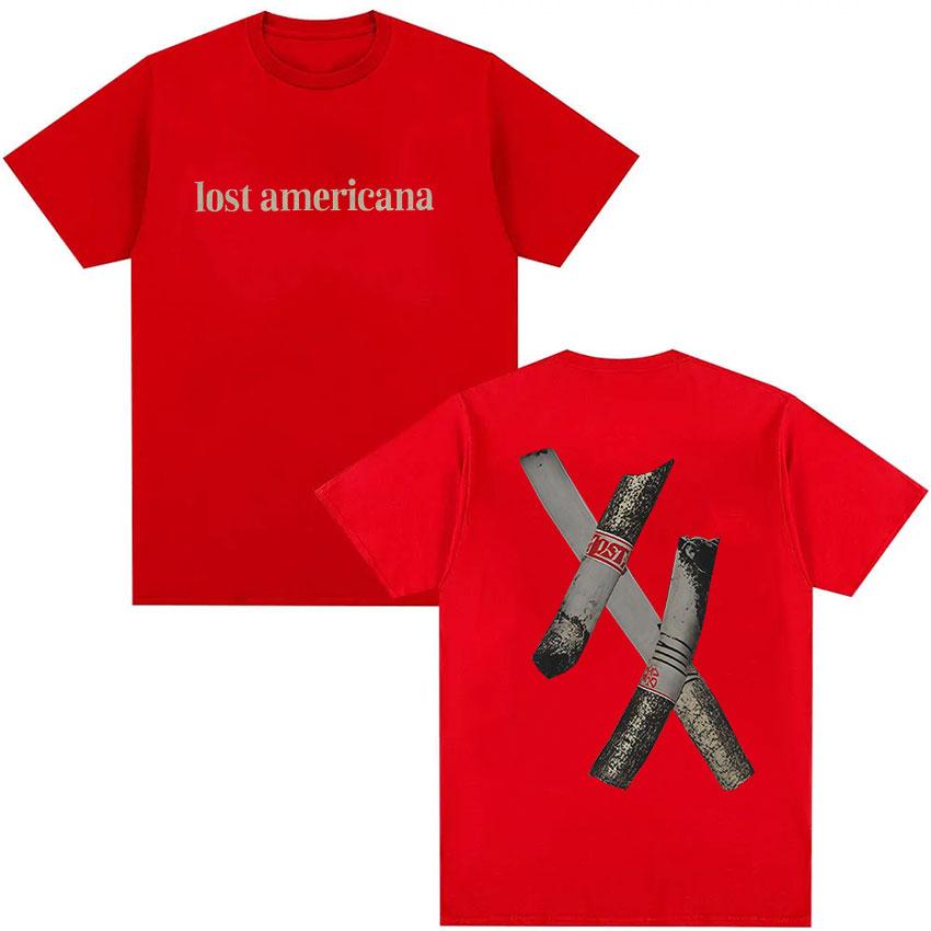 

Rapper Machine Gun Kelly MGK Lost Americana Tour 20252026 TShirt Unisexs Hip Hop Fashion Cotton Y2K Short Sleeve Top Streetwear 3XL