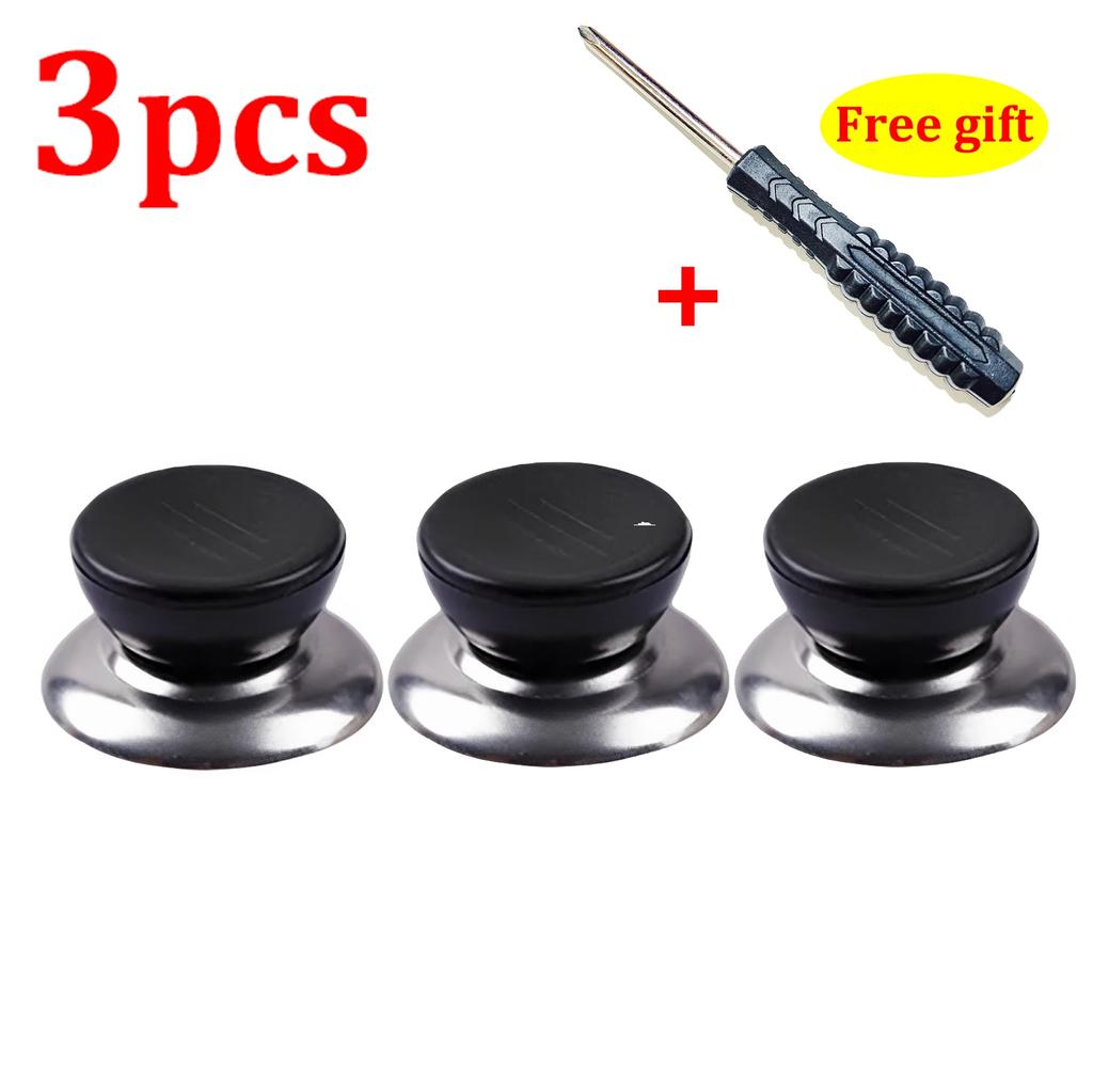 Kitchen Pot Lid Knobs Universal Pan Lid Holding Tops Replacement Lid Hand Grip Knob Handle Resistant Tool with Screwdriver Gift