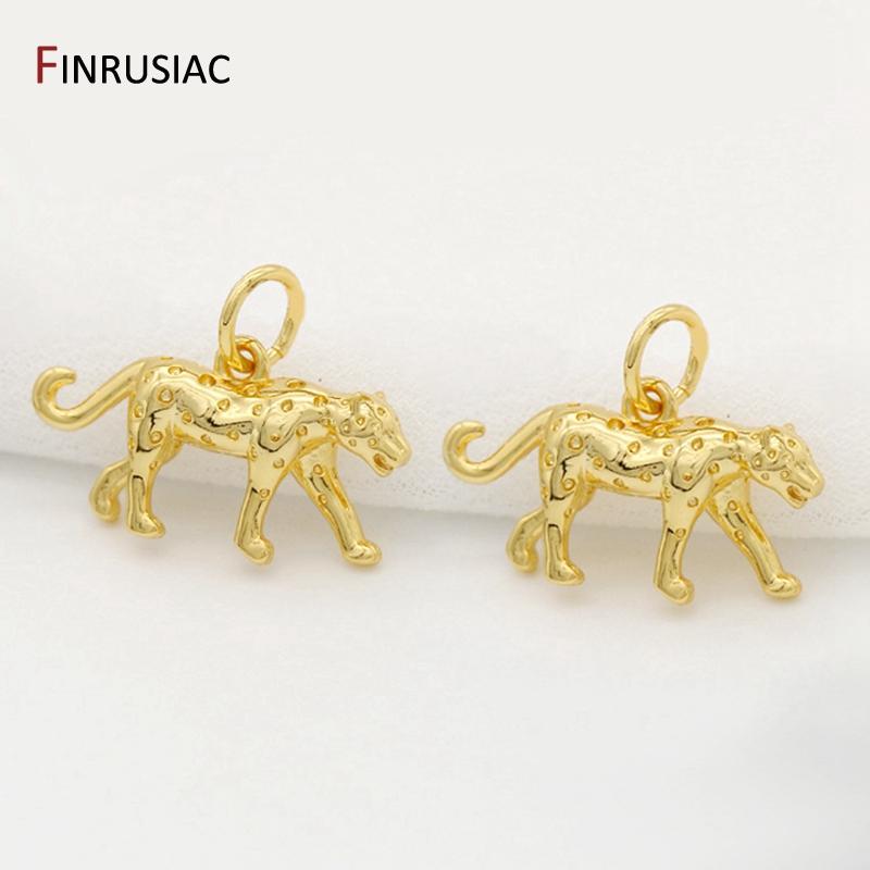 2026 New Designer Gold Plated Leopard Shape Pendants Charms Jewelry Making DIY Creative Bracelets Necklaces Pendant Accessories