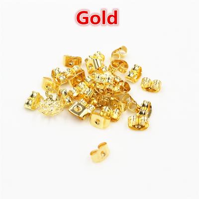 200pcs/lot Ear Post Studs Backs Stopper Scrolls Ear Post Butterfly For Jewelry Making DIY Blocked Caps Earring Backs Stoppers