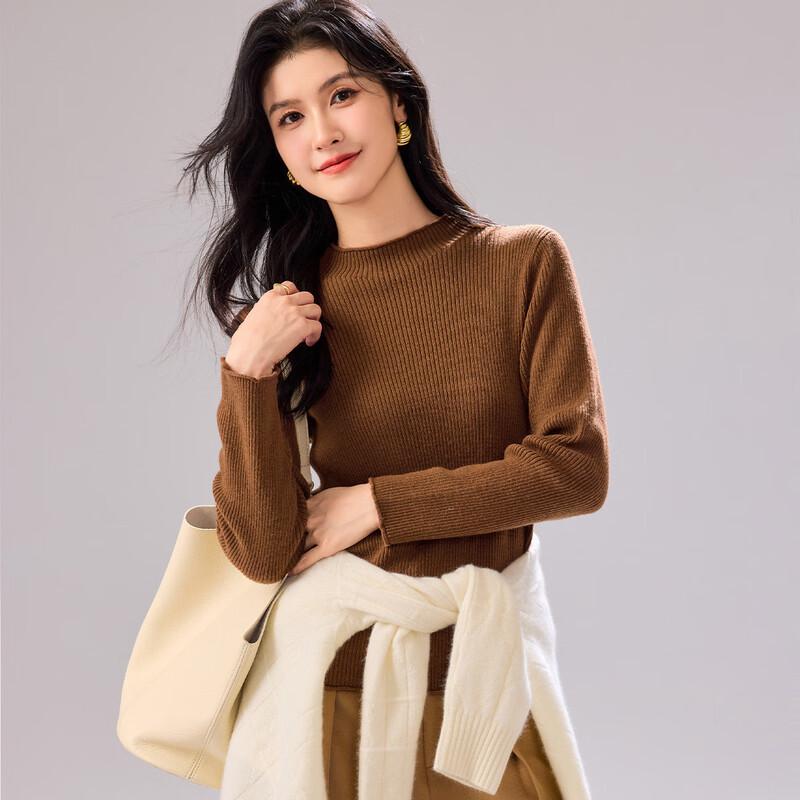 Jinjv Women's Wool Blend Pullover Sweater