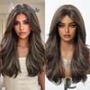 High-Temperature Resistant Gold Wig for Women - Long Curly Hair with Natural Bangs