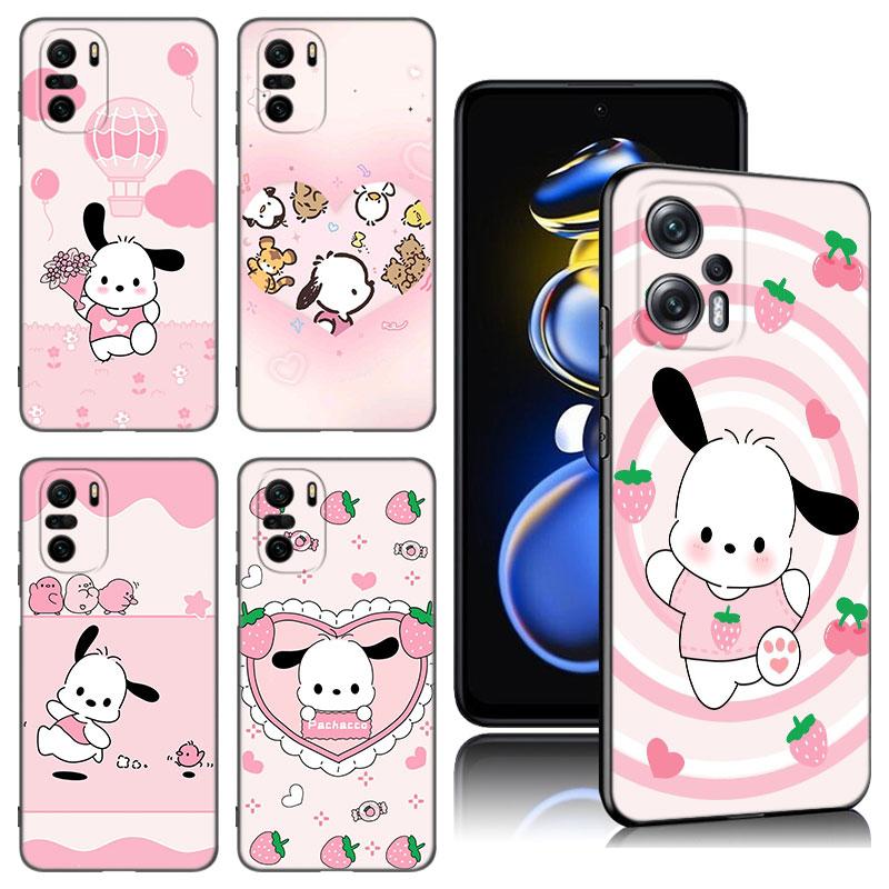

Милый котенок Pochacco черный силиконовый чехол для телефона Xiaomi POCO X3 X4 NFC F4 GT F5 F6 M3 M4 M6 X5 X6 Pro 5G M5 C55 C65 POCO C55