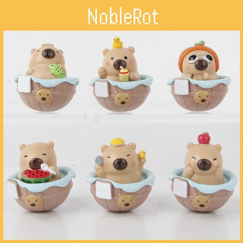 Wobbling Capybara Whimsical Toy Summer Theme Q Version Pvc Figure Assortment Of Styles 6