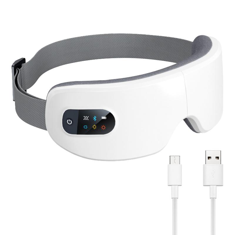 

4D Smart Eye Massager Bluetooth Music Heat Vibration Airbag Electric Massage Instrument Relieve Eye Fatigue белый