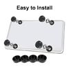 Universal Car Plate Mount Hardware Fastener Nut Car Number Plate Frame Holder Mounting Screws and Cover Caps Kit