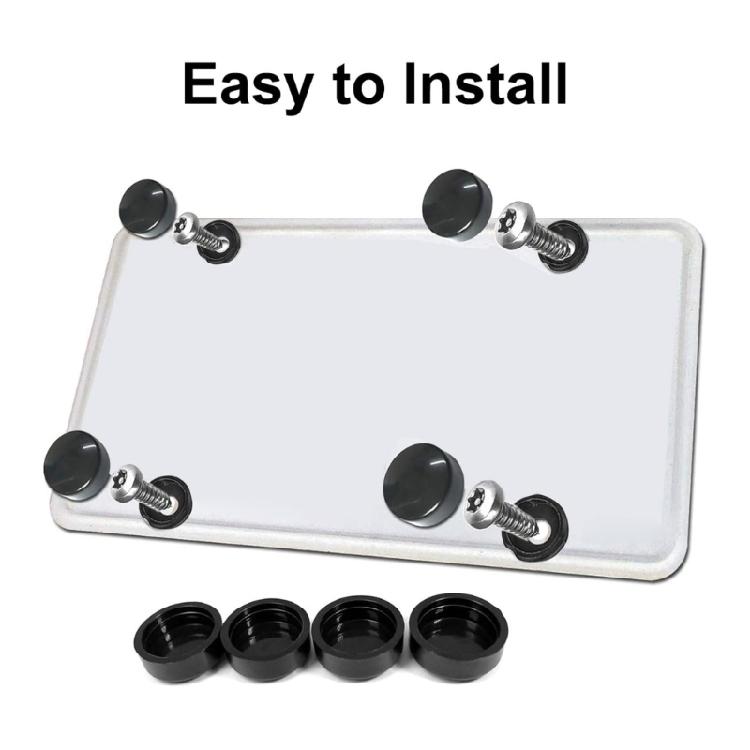 Universal Car Plate Mount Hardware Fastener Nut Car Number Plate Frame Holder Mounting Screws and Cover Caps Kit