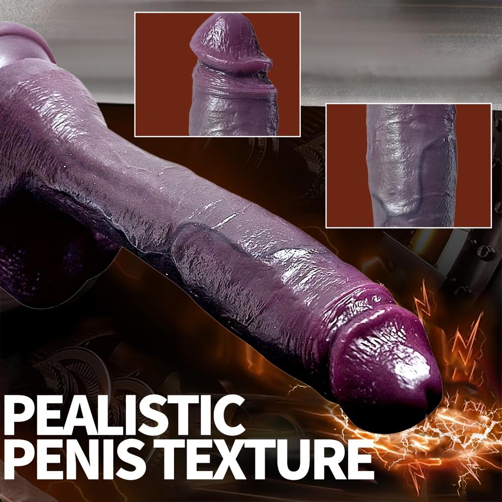 Ultra-Realistic Soft Silicone Dildo,10.6 Inch Lifelike With Strong Suction Cup,Big Balls And Veins For Realistic Anal Play  Perfect Adult For Women
