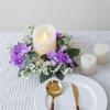 M-Modern-Wedding Candlestick Wreath Artificial Flower Plants Candle Aromatherapy Ring Holder Table Centerpiece Decor