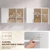 Bathroom Wall Cabinet, Wall-Mounted Bathroom Storage Cabinet with 3 Doors, Adjustable Shelf for Kitchen, White