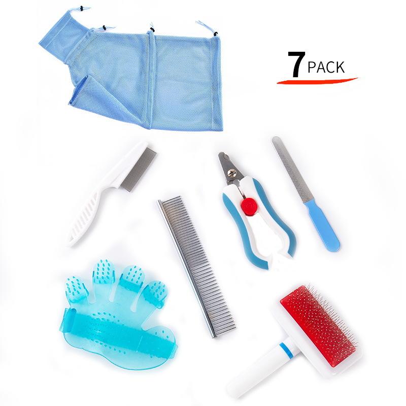 Pet cleaning and grooming tools, cat grooming brush, cat bathing bag, pet shop supplies