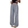 Damen Wide Leg Jogginghose Lockerer Gerader Schnitt mit Taschen für Freizeit und Sport