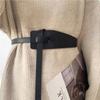 Retro Design Women Belt Fashionable Korean Style Women's Faux Leather Belt Irregular Shape Adjustable Knot Long for Suit