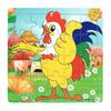 20Pcs Wooden Puzzle Toys Cartoon Animals Intelligence Educational Kids Gift
