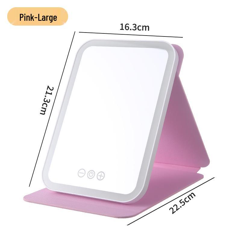 Portable PU Leather Folding Makeup Mirror - Square, Vintage Design in Large, Medium, Small for On-the-Go Beauty and Touch-Ups.