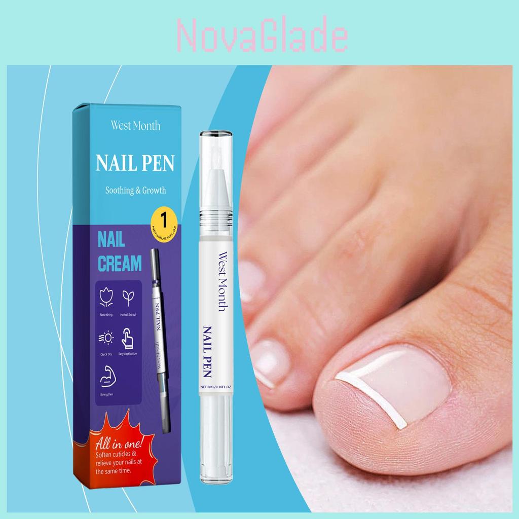 West Month Nagelschutzflüssigkeit Sanfte Pflegende Behandlung für geschädigte Nägel und glänzendes Finish