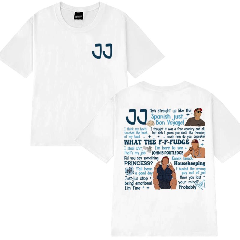 2025 New In JJ Maybank T Shirts Men Women OBX Quotes Short Sleeve T-shirt Unisex Rudy Pankow Oversized 100% Cotton Clothing Tops