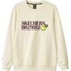 Sport Lifestyle Series Letter Print Crew Neck Long Sleeve Sweatshirt Men Sweatshirt Pearl-Beige L324M108-034H