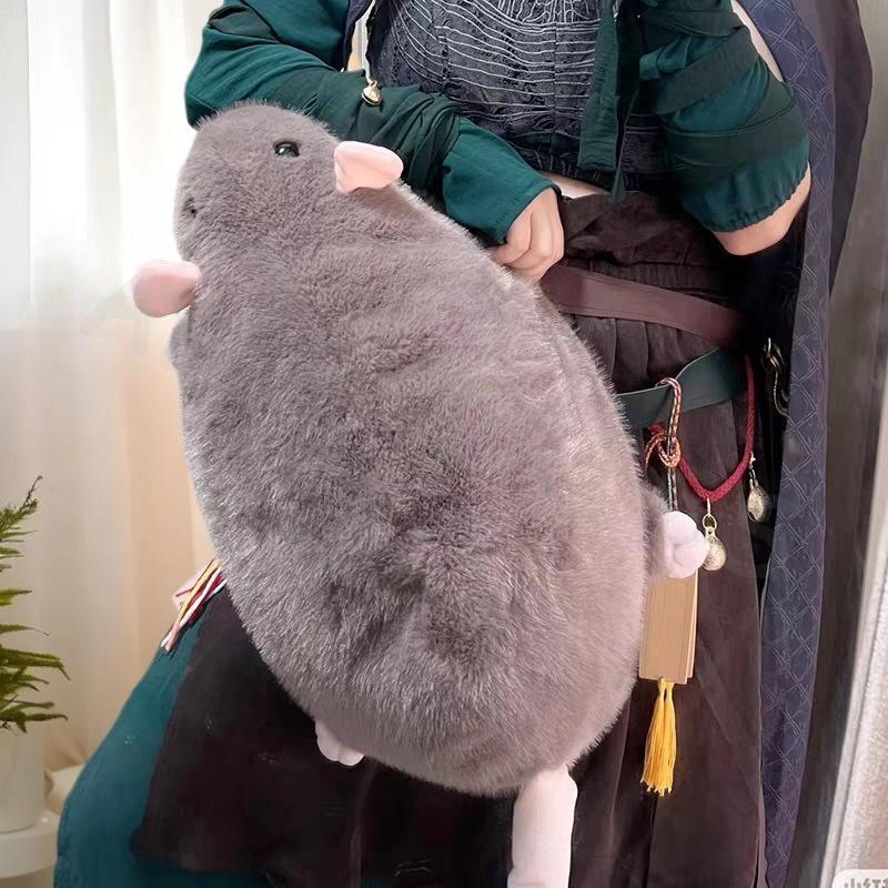 Soft Oversized Animal Figure Cute Simulation Big Mouse Plush Toy Pillow Birthday Gift 1Pcs 35/50/90cm Cartoon Flower Branch Rat