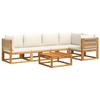 VidaXL 6-Piece Garden Sofa Set with Cushions In Acacia Wood and Rope 3278852
