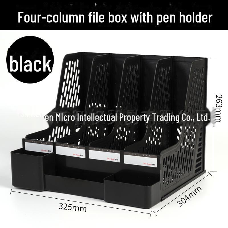"Office Desk Organizer: File Rack, Basket, Folder Tray, Student Book Stand"