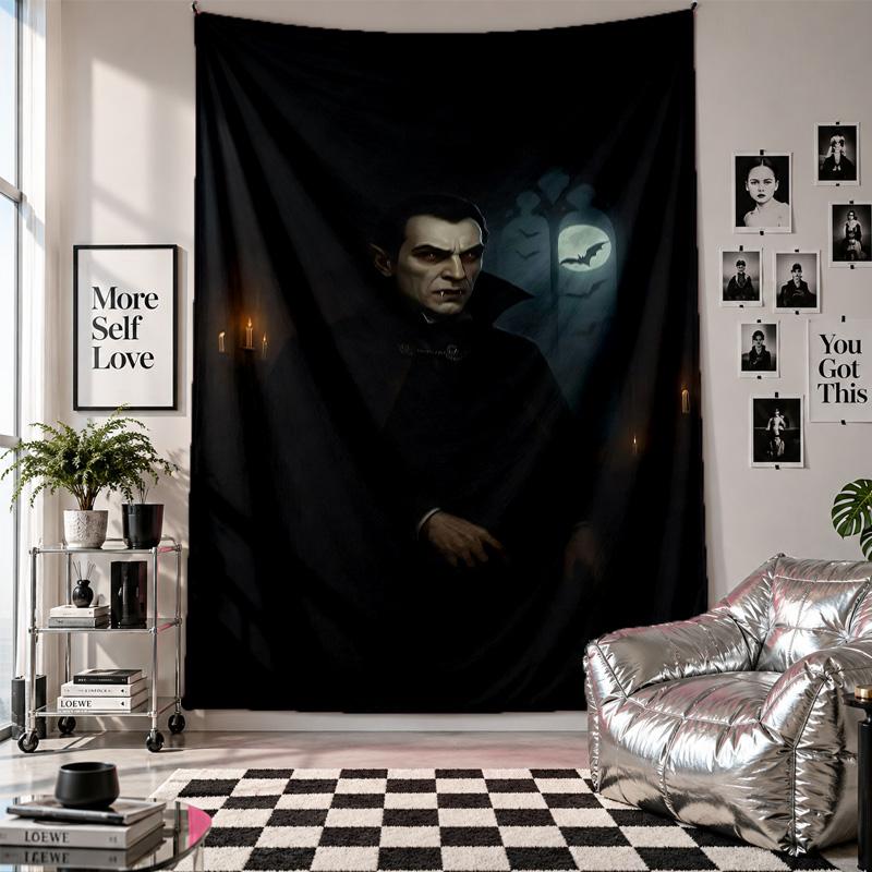 Wall TapestryDracula Art Hanging Cloth Decorative Background Cover for Room Decoration