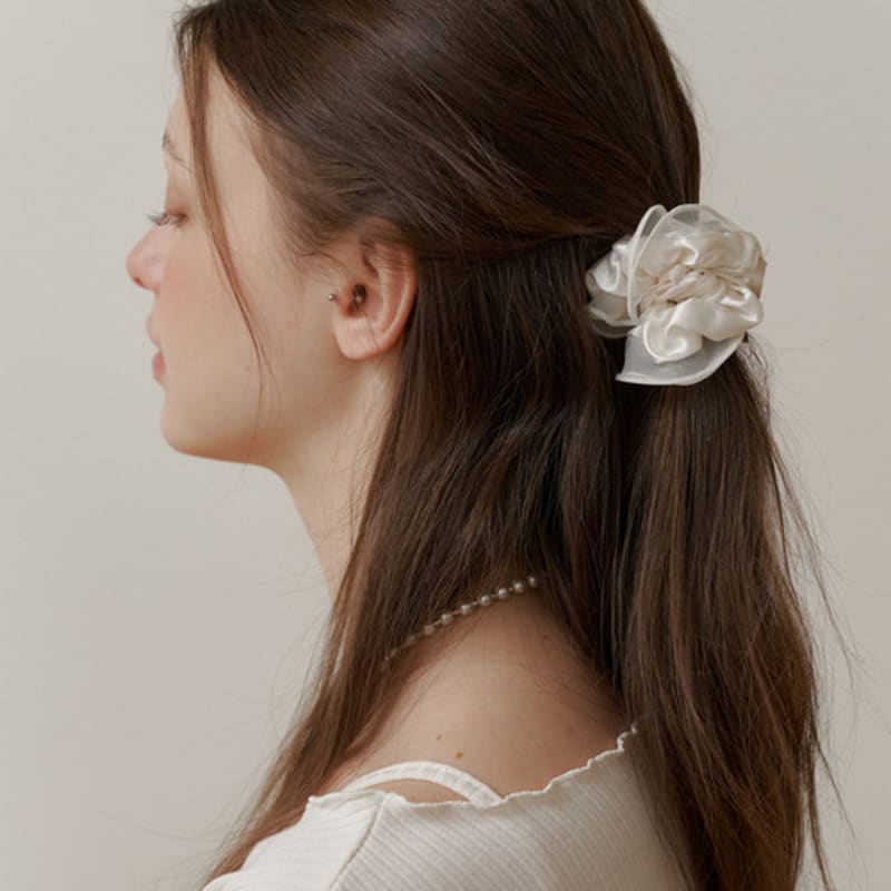 

KINDABABY романтичная сетчатая кружевная резинка-скранч-крем cream