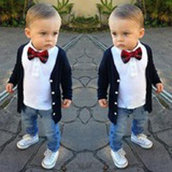Eaby Style Boys' Spring & Autumn Birthday Gentleman Outfit: Three-Piece Set
