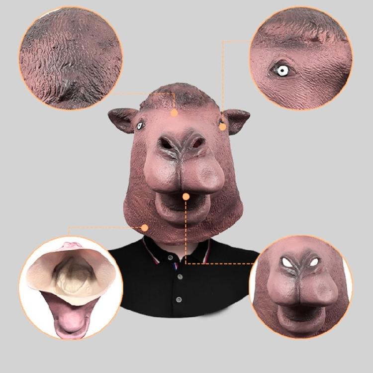 Halloween Costume Camel Head Party Mask Animal Cosplay Latex Mask Camel Mask