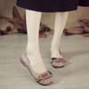 Fashion New handmade winkles ballet flats women's autumn shallow shoes woman flower square toe driving flats daily long standing shoes