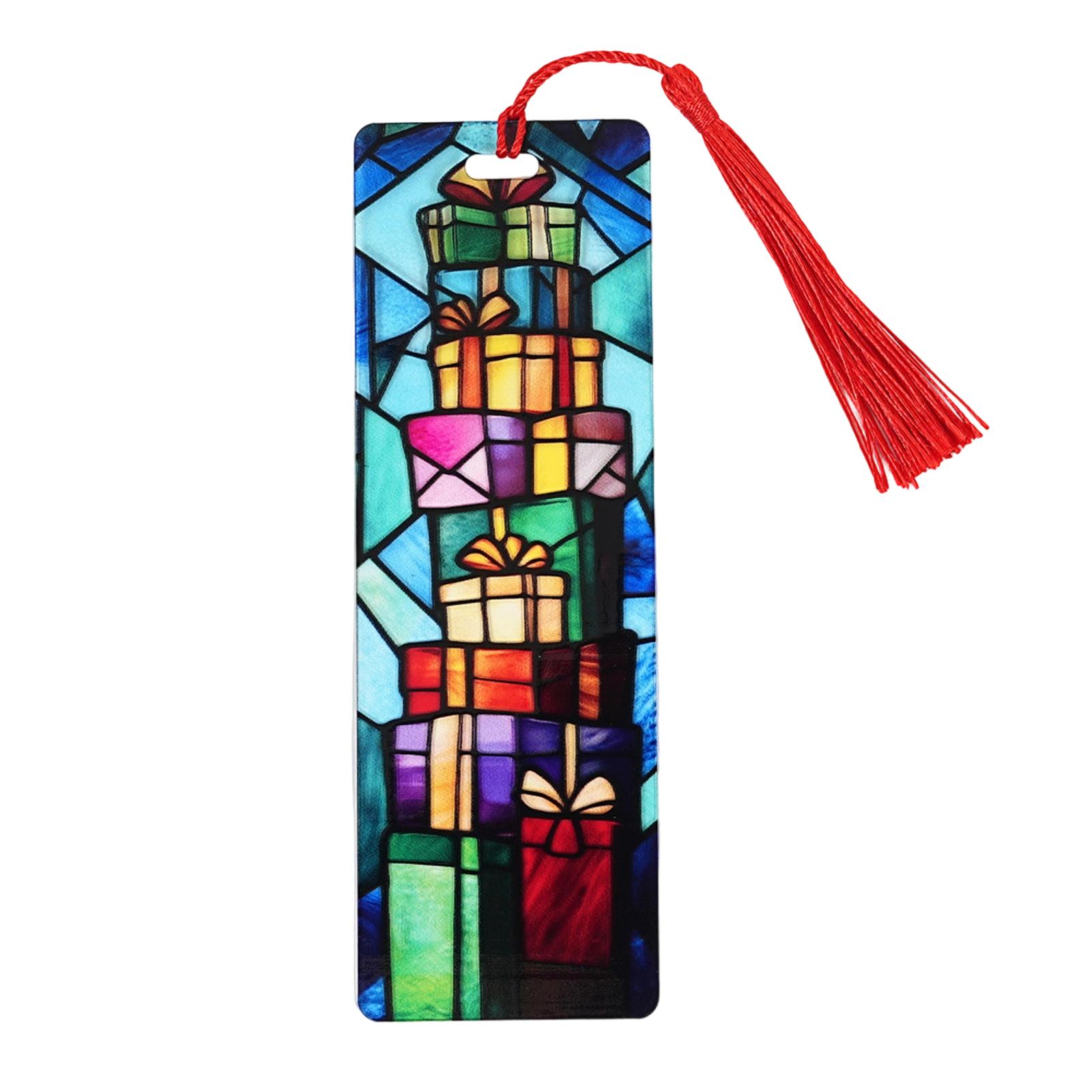 

Christmas Creative Colorful Translucent Bookmarks Can Transmit Light And Refract Acrylic Bookmarks One Size