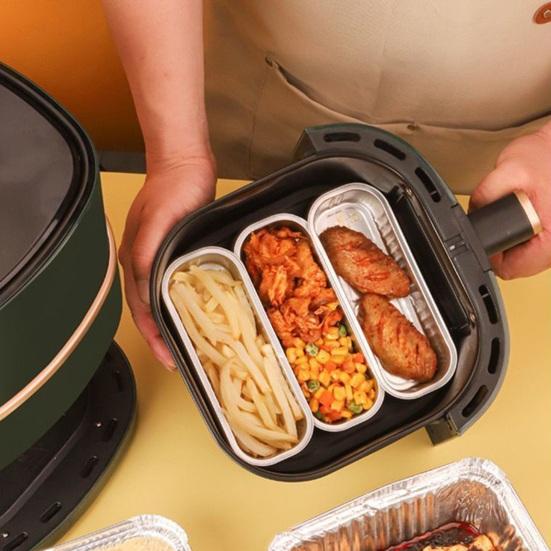 20/50Pcs Mini Loaf Pans Tin Foil Clear Snap-On Lids Pans with Disposable Aluminum Reusable Rectangle Foil