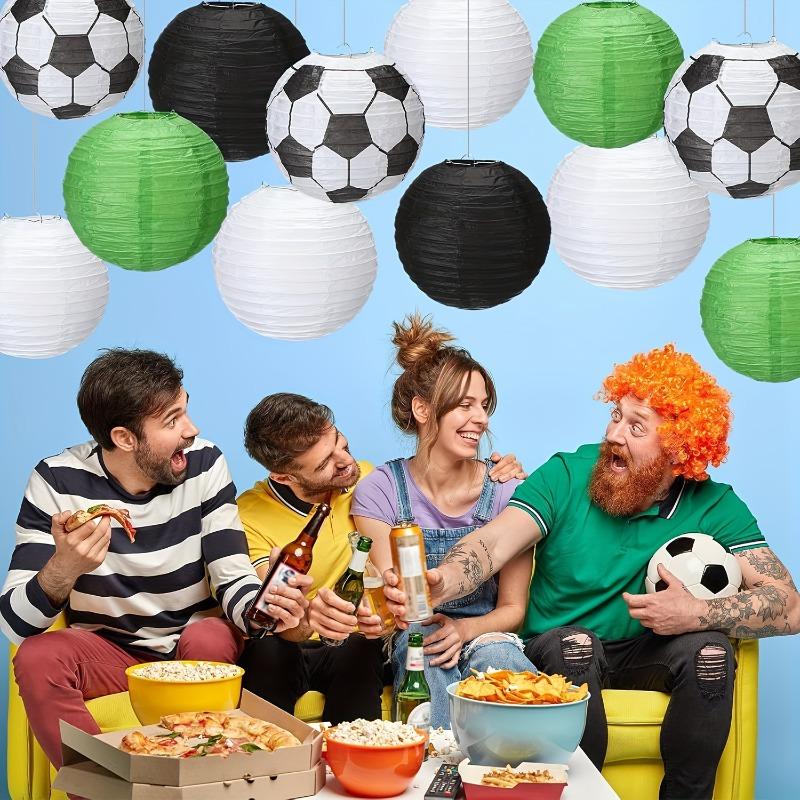 20/24 Pack Soccer Ball Paper Lanterns 20.3cm Football Party Decorations for Sports Theme Birthday Parties Soccer Events Festive