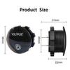 12V/24V Voltage Gauge with Touch Switch LED Digital Display Gauge Waterproof Car Voltmeter for Boat Marine Truck Motorcycle