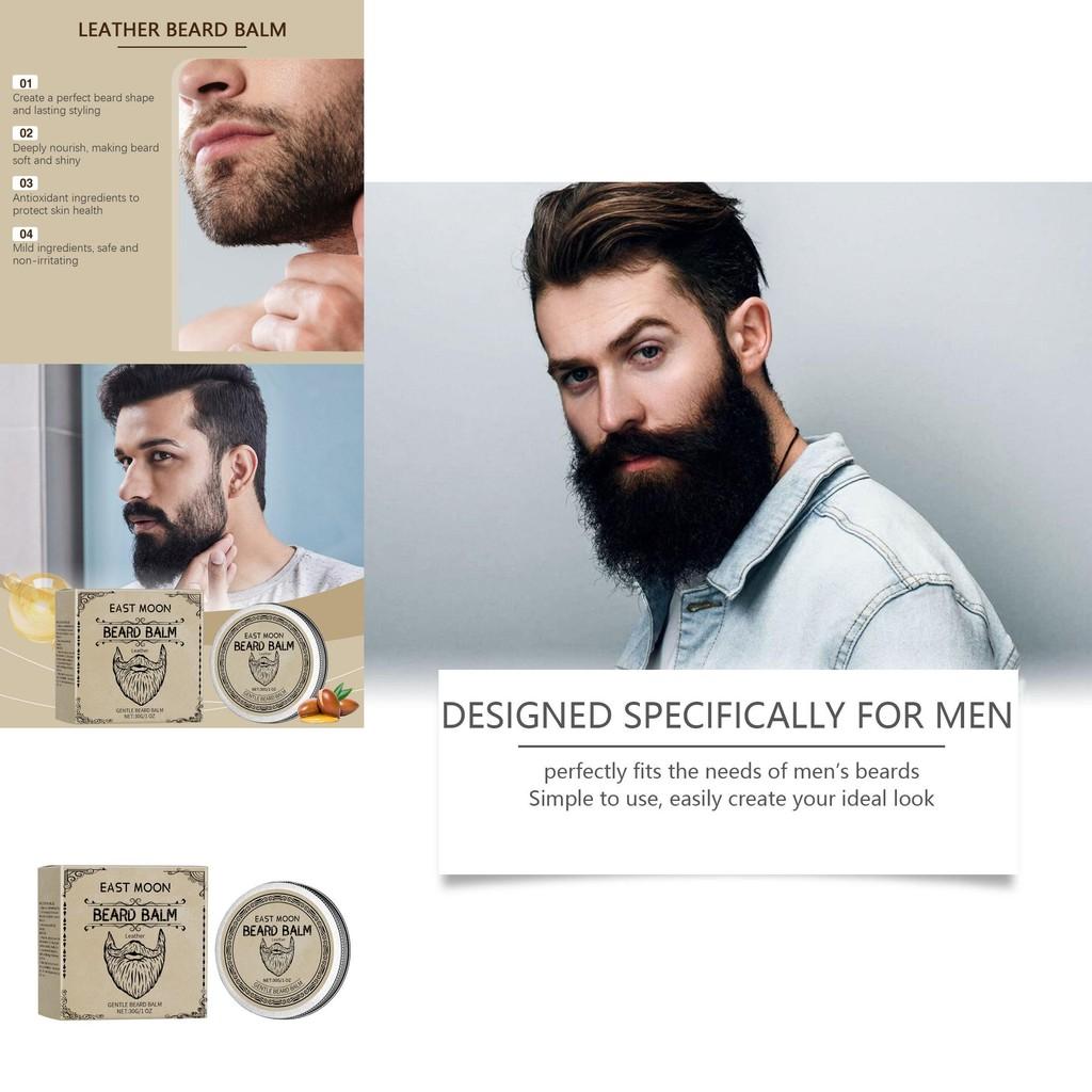 East Moon Leather Beard Care Wax Nourishing Moisturizing Repairing For Men 30g