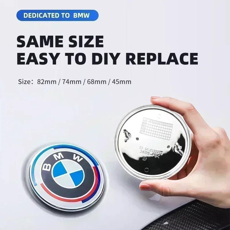 For BMW 5SF1117pcs 45mm 68mm 74mm 82mm Car Logo Front Hood Emblem rear boot badge for BMW E63 E64 E68 F03 F04 F15 E71 E72 E70 E83 E84 E92 E93