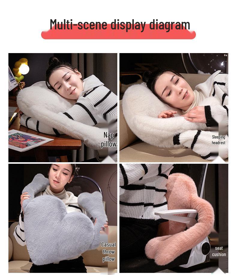 Heart-Shaped Red Sofa Pillow: Cute Plush Cushion for Bedroom, Living Room, or Wedding Decor