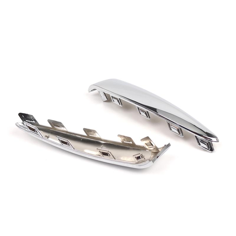 ABLZ-Front Bumper Side Chrome Trim 1 Pair For Fiat 500 2016- Part Numbers 735642306 735642307