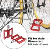 X AUTOHAUX Aluminum Alloy Rear Foot Flat Universal Compatible with 1 Pair Pegs, Pedals, Footrests, Replacement, Red, 9/16" Axles, BMX, MTB, Bikes,