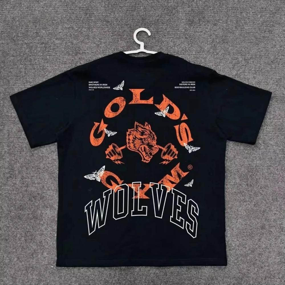 

Футболка DARCSPORT с головой волка Летняя Городская Фитнес-тренировка Спорт Свободная Повседневная С круглым вырезом Мужская футболка Парная Чистая XXXXXL чёрный