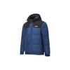 Li Ning Badminton Series Color Block Logo Print Windproof Thickened Down Jacket Men outerwear Navy-Blue AYMS213-2