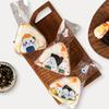 100Pcs Disposable Triangle Rice Ball Packing Bag Transparent Cartoon Pattern Rice Ball Wrapper Japanese DIY Sushi Bag Business